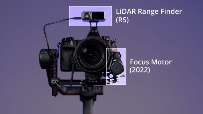 DJI LiDAR Range Finder (RS) và Focus Motor trên DJI RS 3 Pro